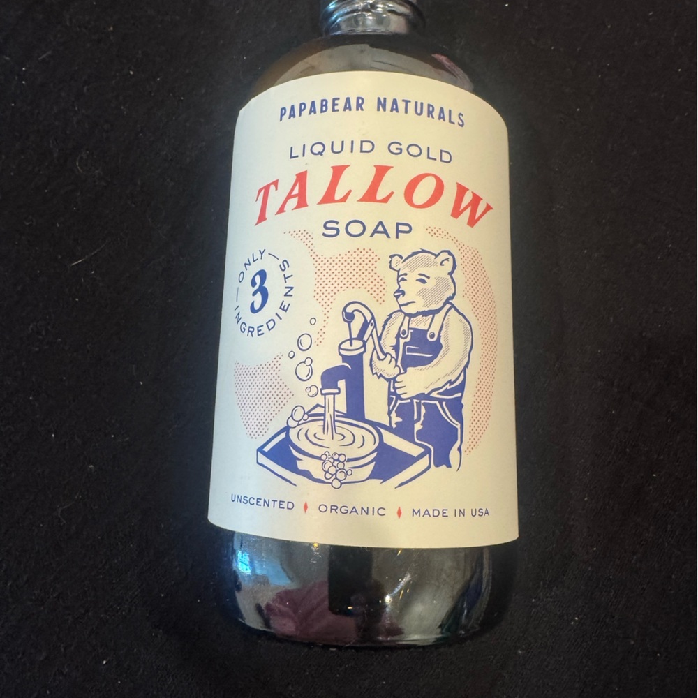 Papabear Naturals Liquid Gold Tallow Soap-16 oz only 3 ingredients!GREAT for you